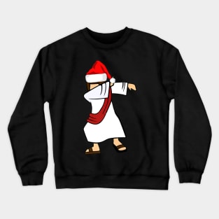 Christmas Dabbing Santa Jesus Christ Crewneck Sweatshirt